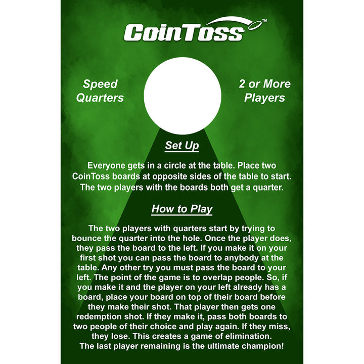 CoinToss Boards - Speed Quarters - Dark Green