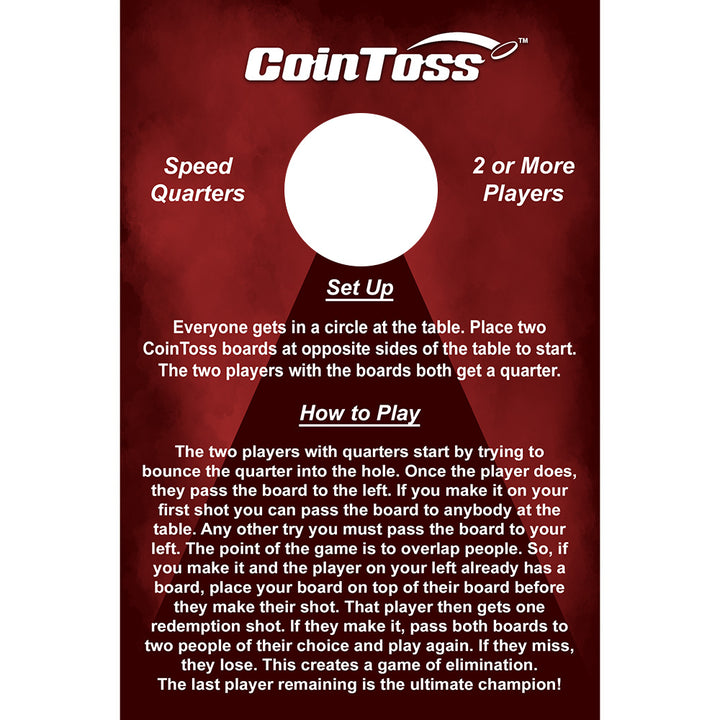 CoinToss Boards - Speed Quarters - Dark Red