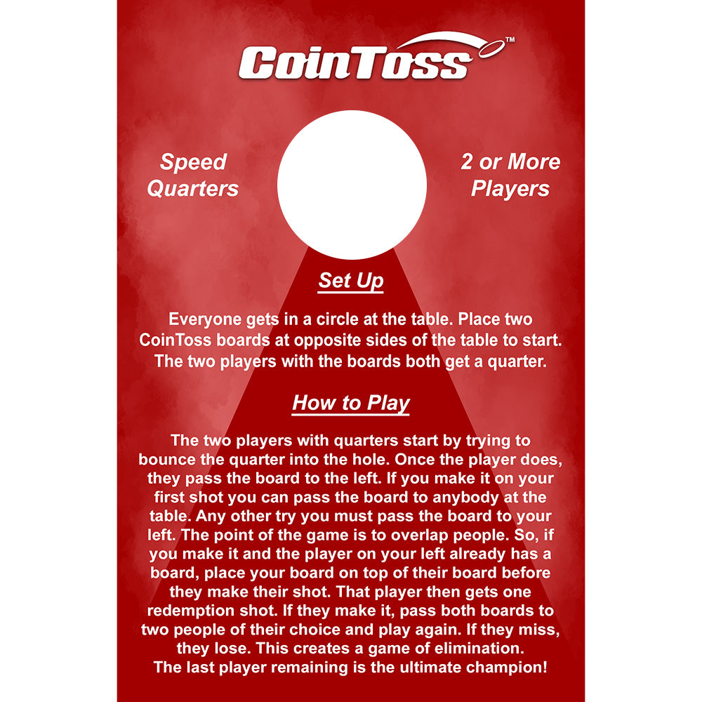 CoinToss Boards - Speed Quarters - Light Red