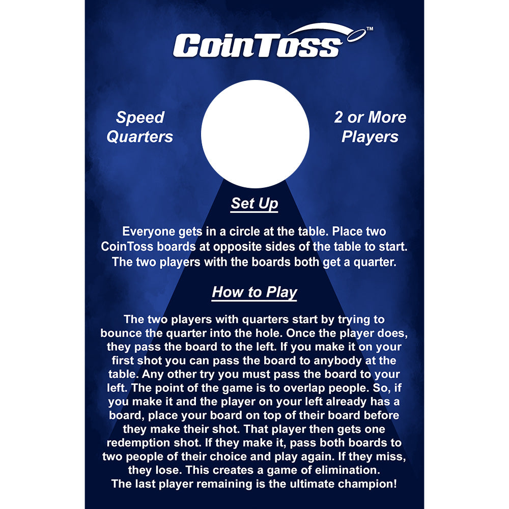 CoinToss Boards - Speed Quarters - Navy Blue