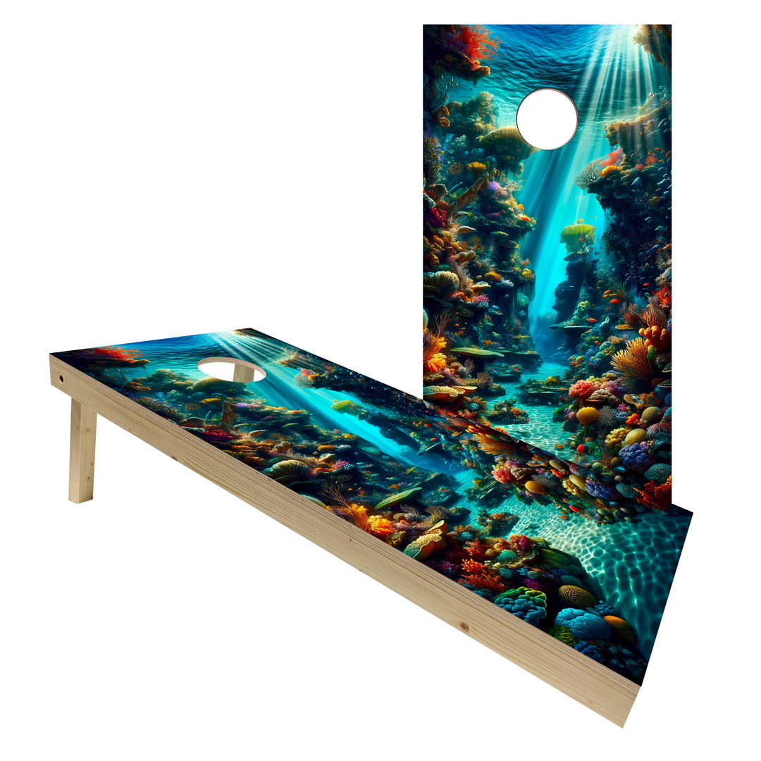 Coral Kingdom - Cornhole Board Set - Standard