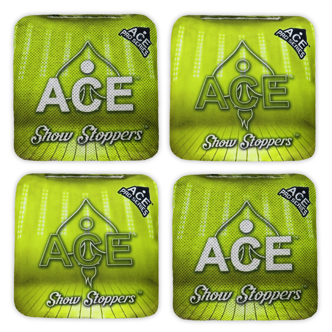 Show Stoppers - Yellow (Set of 4 Bags) - ACE Pro Stamped Cornhole Bags