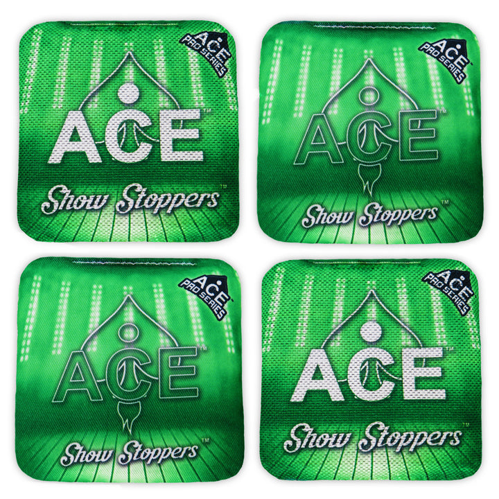 Show Stoppers - Green (Set of 4 Bags) - ACE Pro Stamped Cornhole Bags