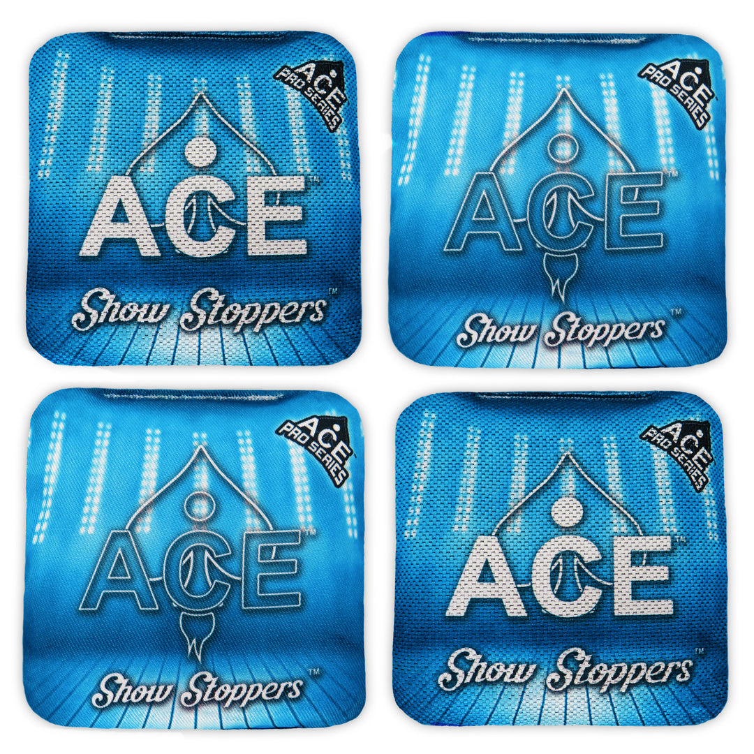 Show Stoppers - Light Blue (Set of 4 Bags) - ACE Pro Stamped Cornhole Bags