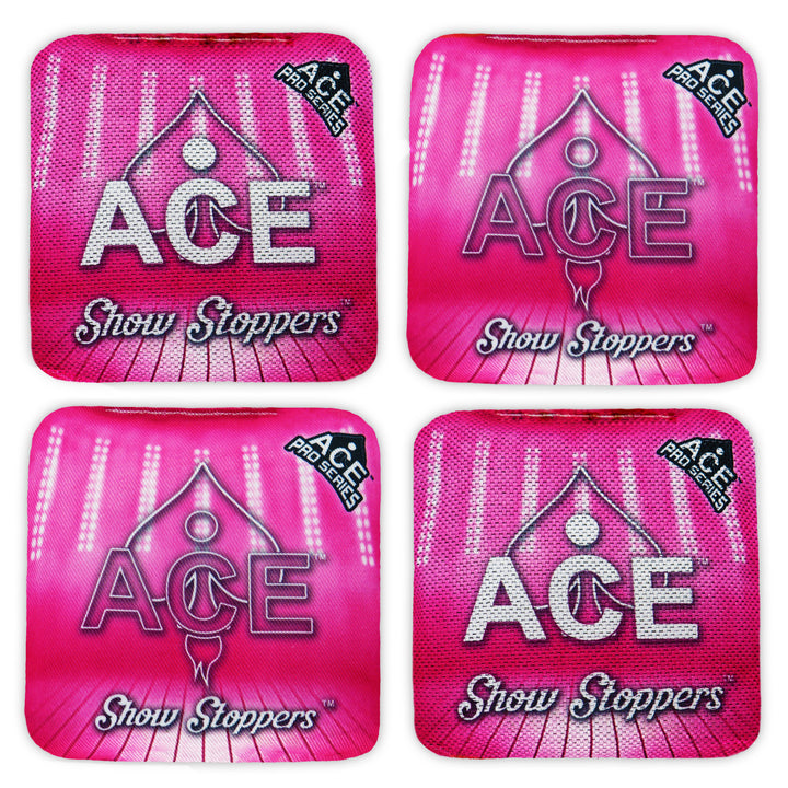 Show Stoppers - Pink (Set of 4 Bags) - ACE Pro Stamped Cornhole Bags