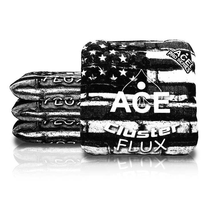 Cluster Flux - USA Flag Bricks - Black & White (Set of 4 Bags) - ACE Pro Stamped