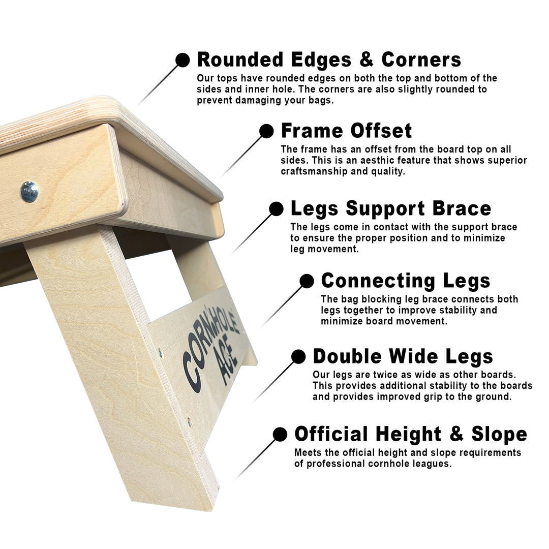 Silver ACE Inverse Triangle (Blemish) - Professional Cornhole Boards