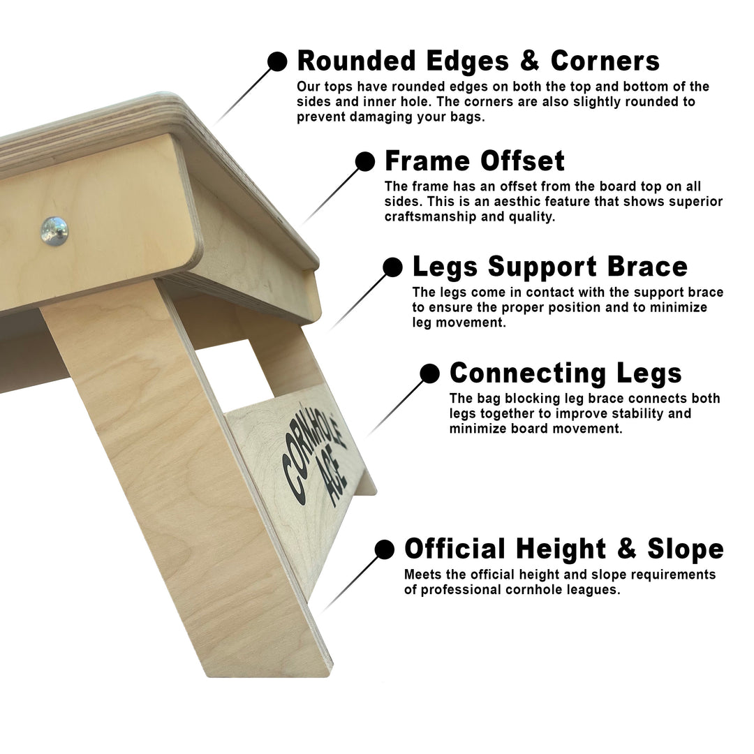 Black Inverse ACE Triangle (Blemish) - Professional Cornhole Boards