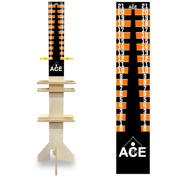 Elite Cornhole Scoreboard Triangle Edition (Black/Orange)