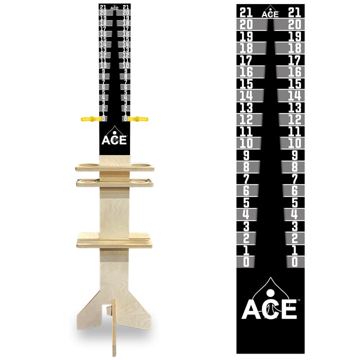 Elite Cornhole Scoreboard Triangle Edition (Black/Silver)