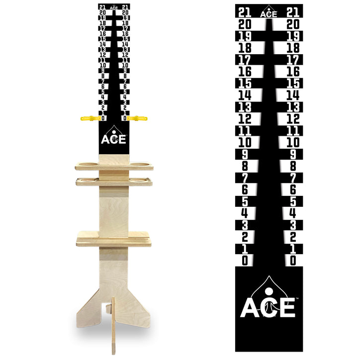 Elite Cornhole Scoreboard Triangle Edition (Black/White)
