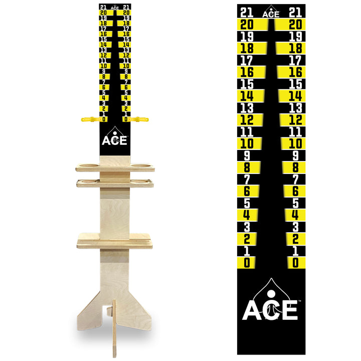 Elite Cornhole Scoreboard Triangle Edition (Black/Yellow)