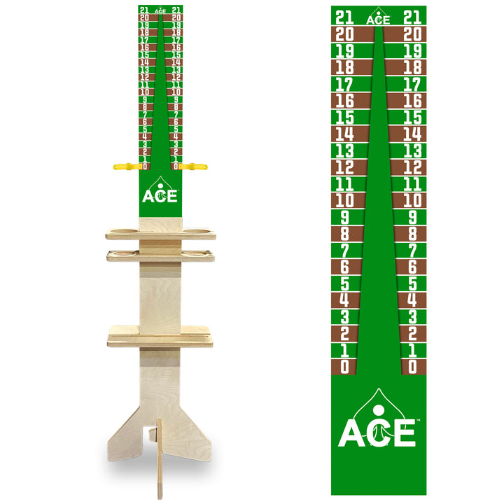 Elite Cornhole Scoreboard Triangle Edition (Green/Brown)