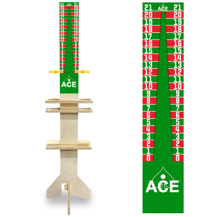 Elite Cornhole Scoreboard Triangle Edition (Green/Red)