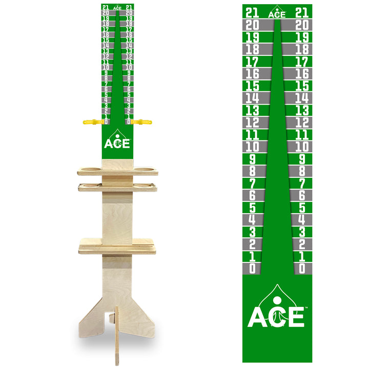 Elite Cornhole Scoreboard Triangle Edition (Green/Silver)