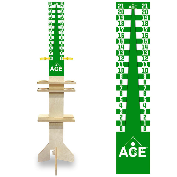 Elite Cornhole Scoreboard Triangle Edition (Green/White)