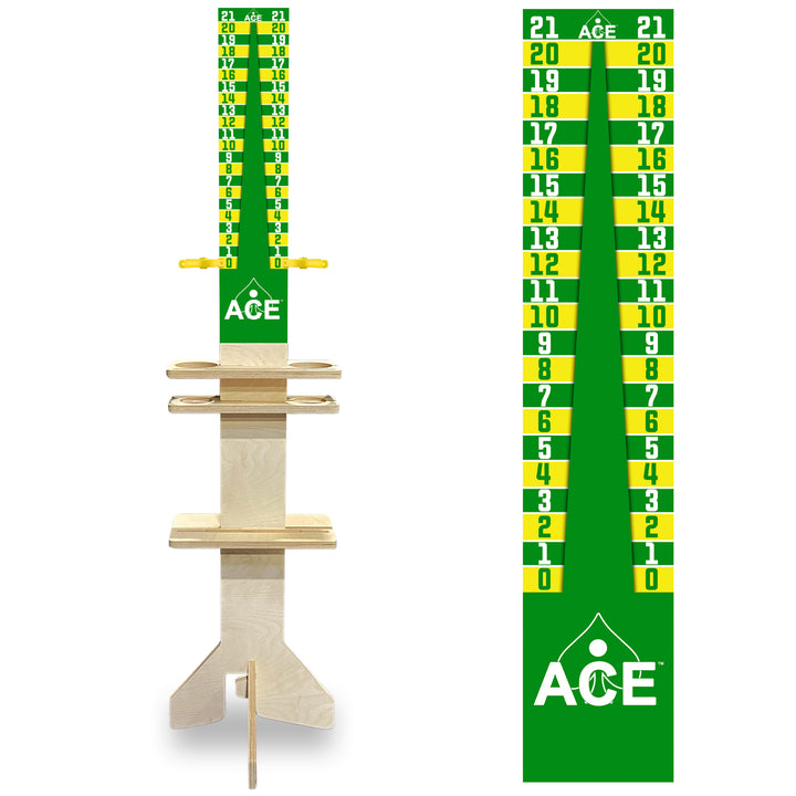 Elite Cornhole Scoreboard Triangle Edition (Green/Yellow)