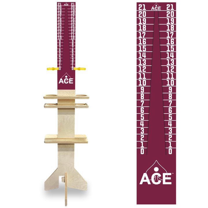 Elite Cornhole Scoreboard Triangle Edition (Maroon/Maroon)