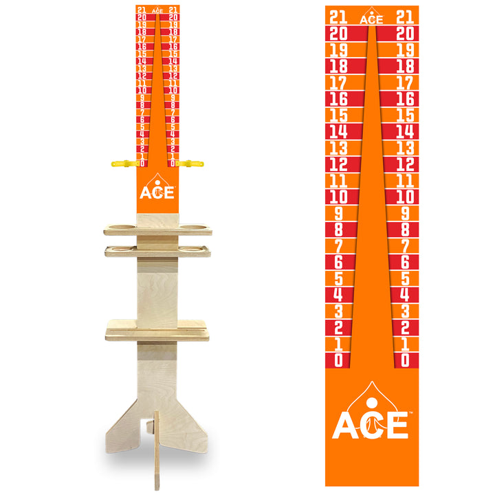 Elite Cornhole Scoreboard Triangle Edition (Orange/Red)