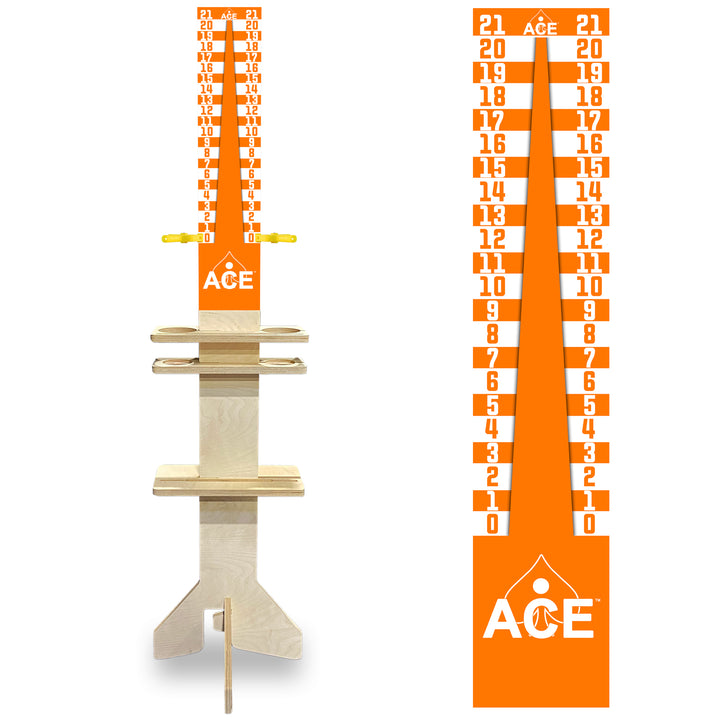 Elite Cornhole Scoreboard Triangle Edition (Orange/White)