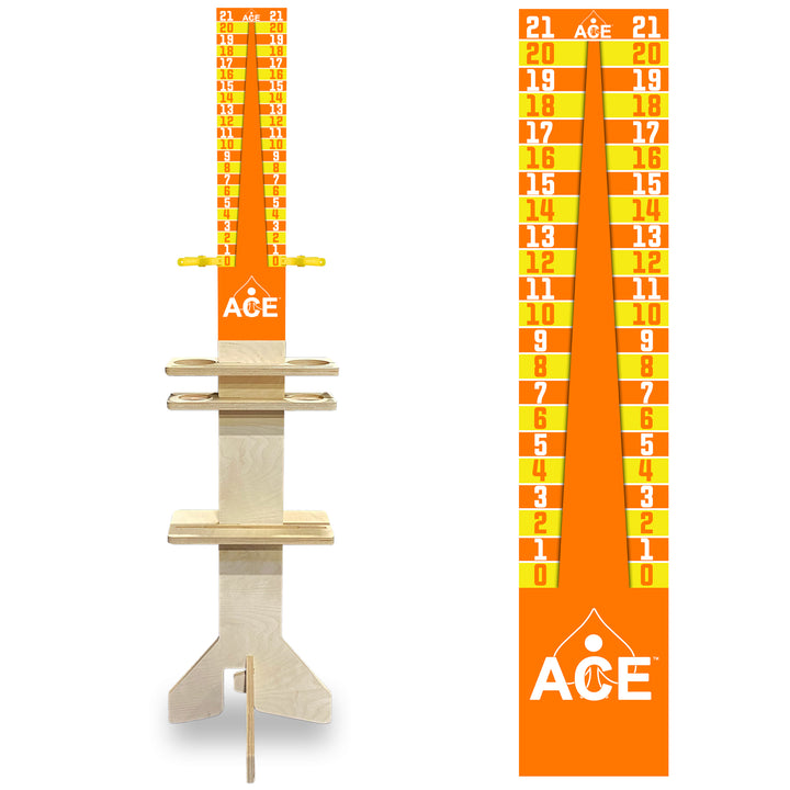 Elite Cornhole Scoreboard Triangle Edition (Orange/Yellow)