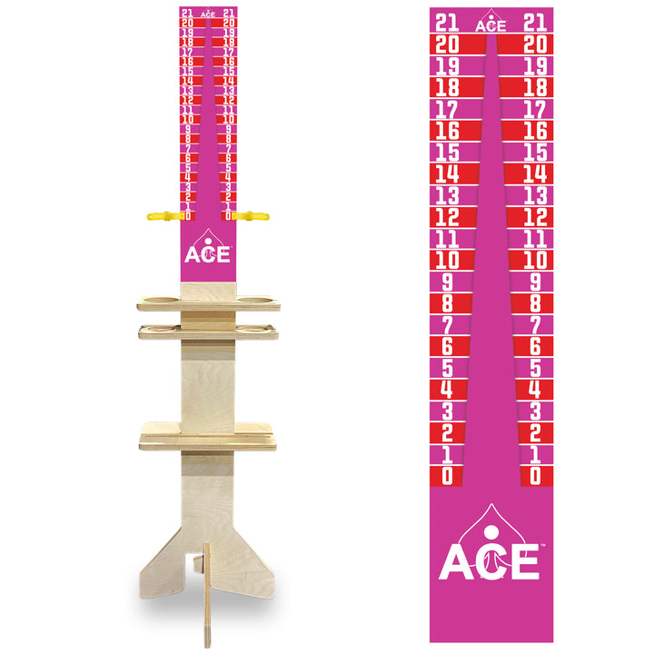 Elite Cornhole Scoreboard Triangle Edition (Pink/Red)