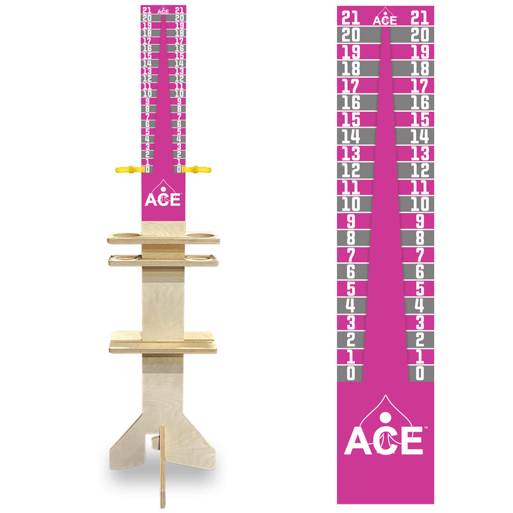 Elite Cornhole Scoreboard Triangle Edition (Pink/Silver)