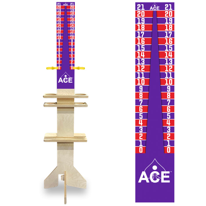 Elite Cornhole Scoreboard Triangle Edition (Purple/Red)