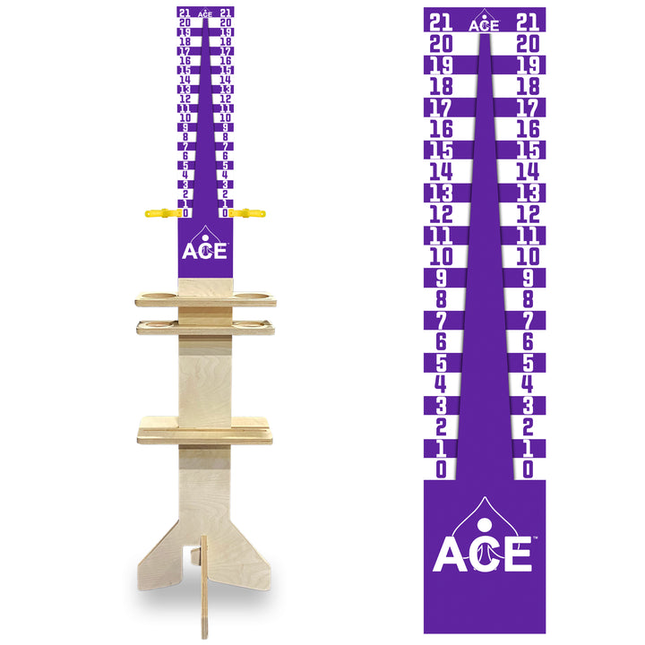 Elite Cornhole Scoreboard Triangle Edition (Purple/White)