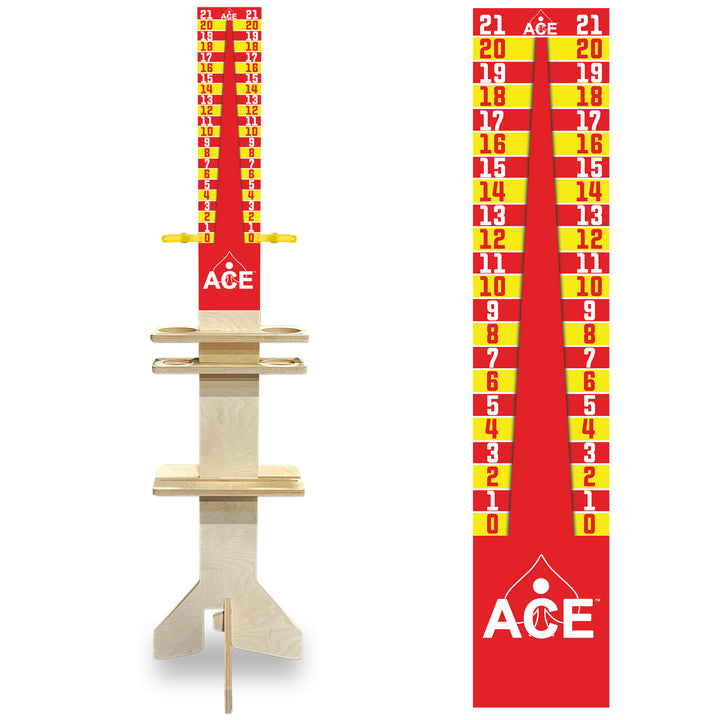 Elite Cornhole Scoreboard Triangle Edition (Red/Yellow)