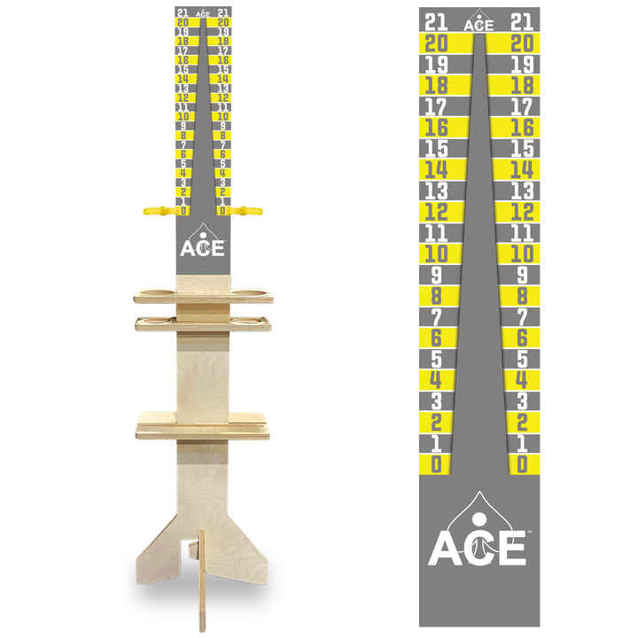 Elite Cornhole Scoreboard Triangle Edition (Silver/Yellow)