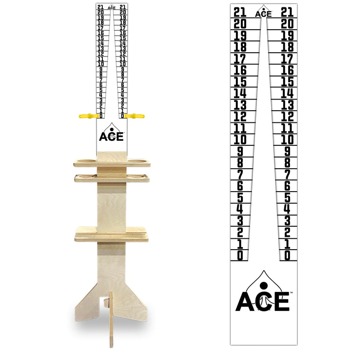 Elite Cornhole Scoreboard Triangle Edition (White/White)