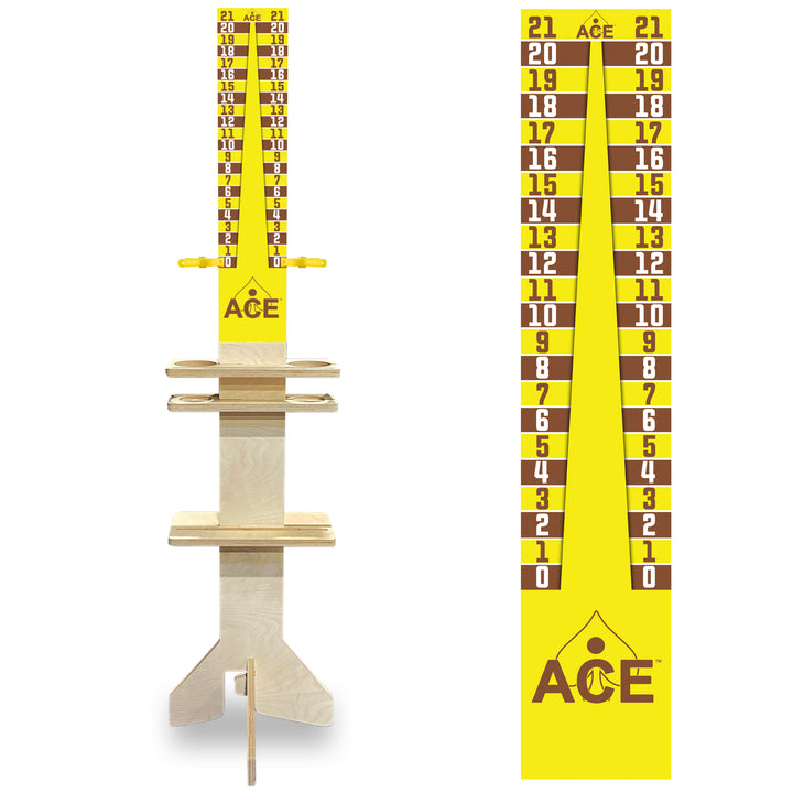 Elite Cornhole Scoreboard Triangle Edition (Yellow/Brown)