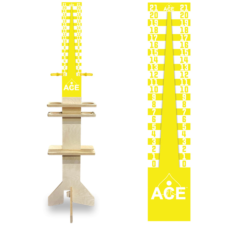 Elite Cornhole Scoreboard Triangle Edition (Yellow/White)