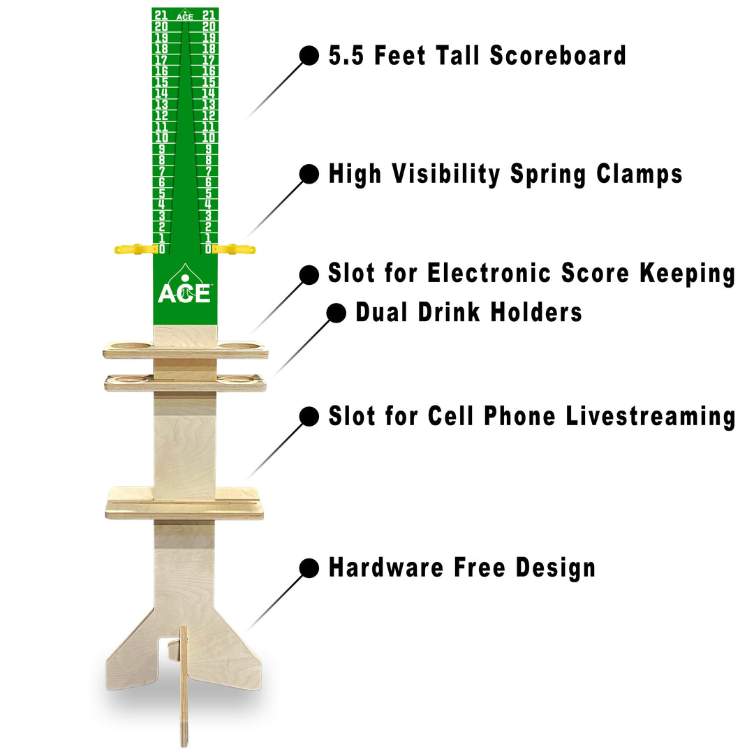 Elite Cornhole Scoreboard Triangle Edition (Green/Green)