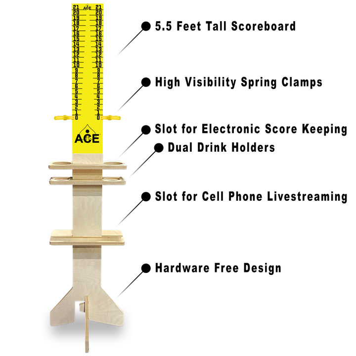 Elite Cornhole Scoreboard Triangle Edition (Yellow/Yellow)