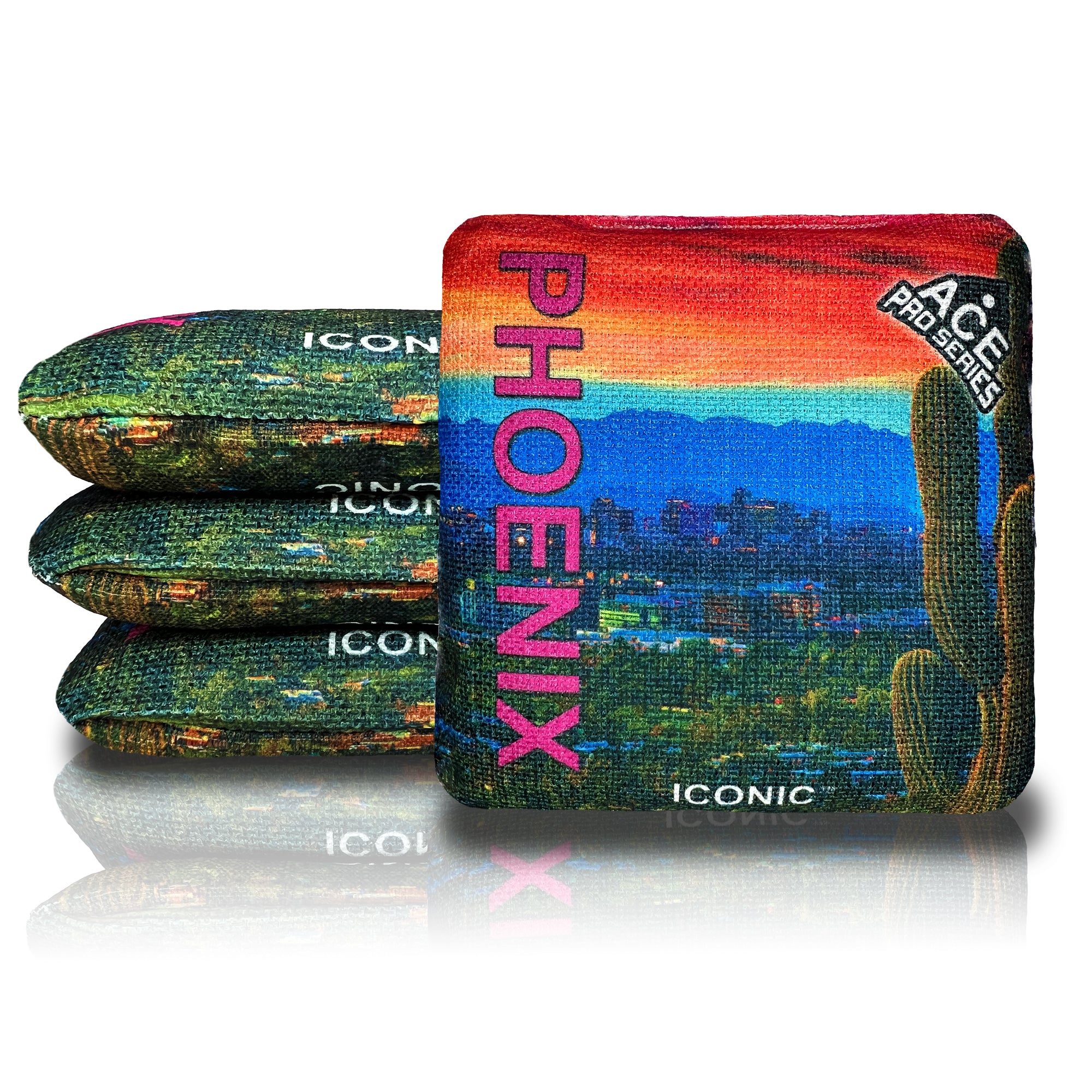 Iconic Series Phoenix Cornhole Bags | ACE Pro Stamped, Set of 4