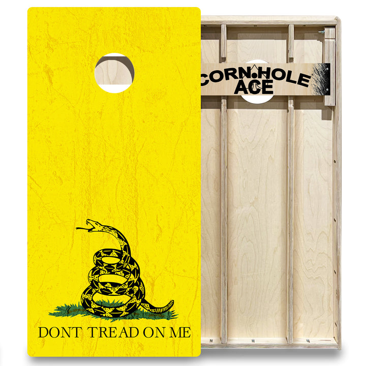 Don't Tread on Me - Gadsden Flag - Cornhole Board Set - Elite