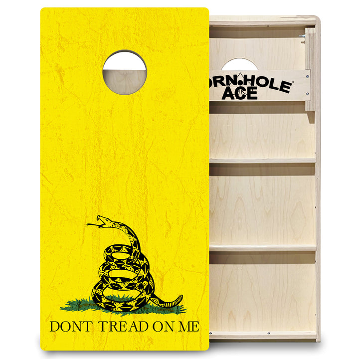 Don't Tread on Me - Gadsden Flag - Cornhole Board Set - Professional