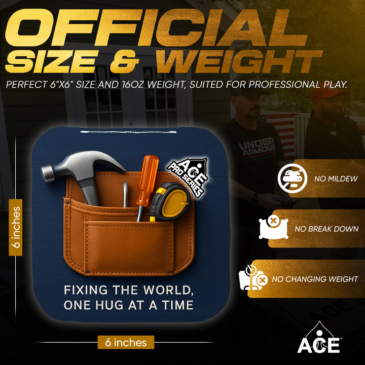 Dad's Toolbelt - Navy Blue Carpet - ACE Pro Carpet Cornhole Bags