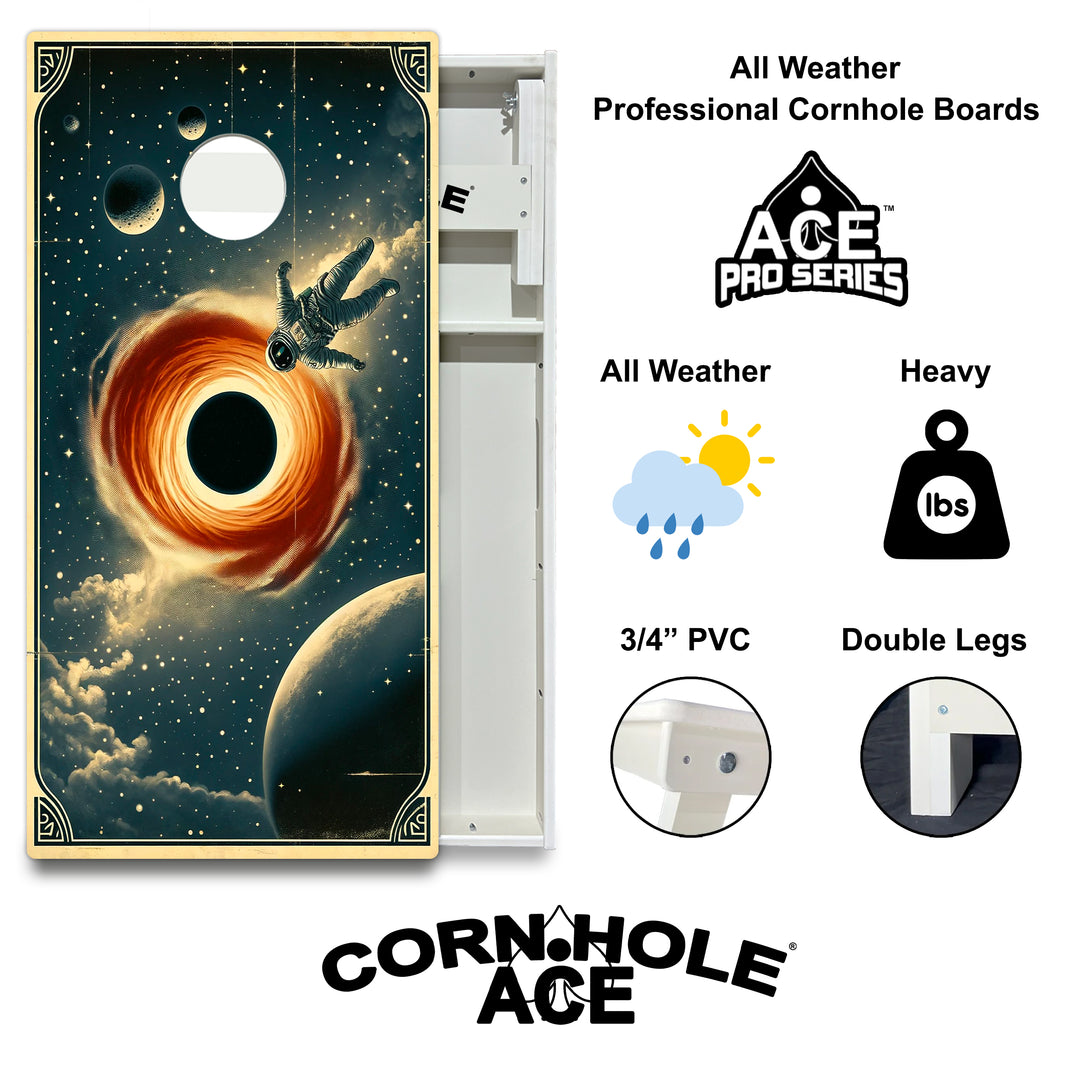 Falling Into the Void - Cornhole Board Set - All Weather