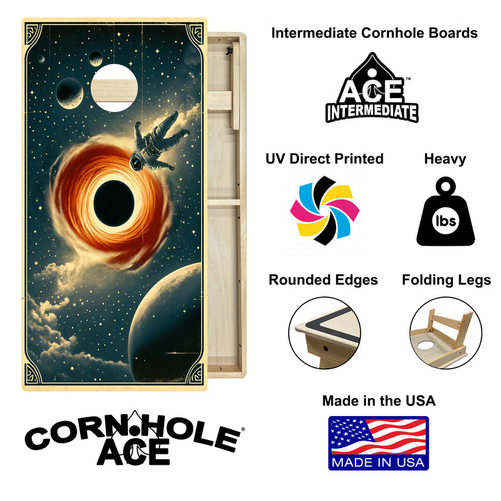 Falling Into the Void - Cornhole Board Set - Intermediate