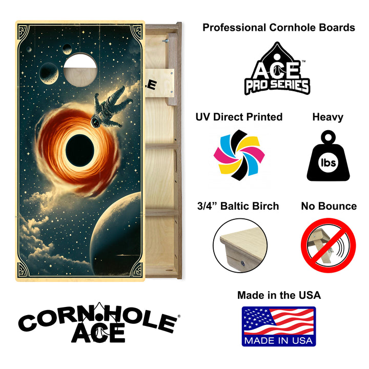 Falling Into the Void - Cornhole Board Set - Professional