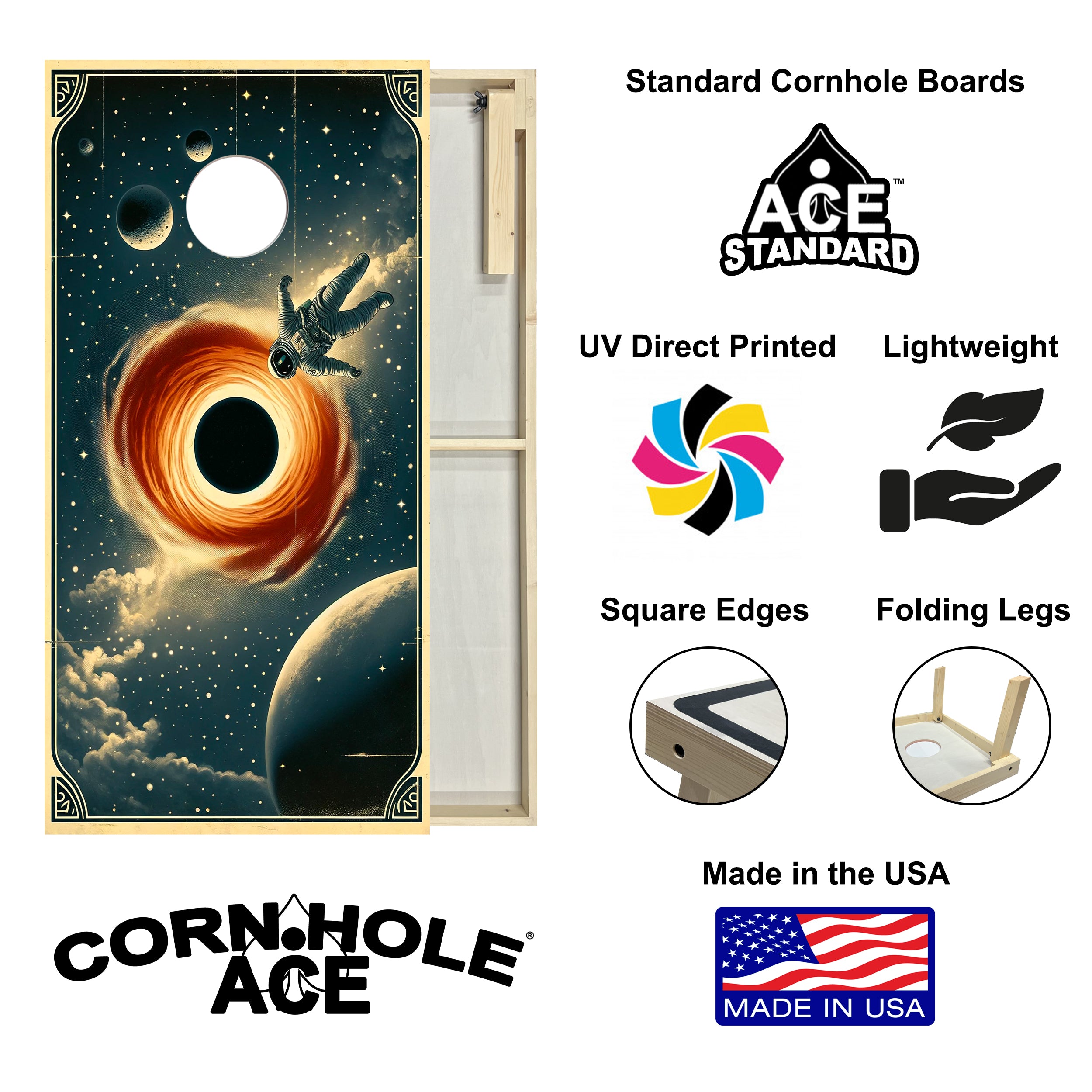 Falling Into the Void Cornhole Board Set | Standard – CornholeAce
