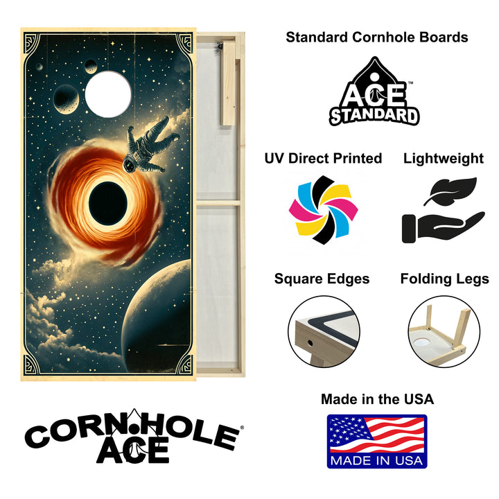 Falling Into the Void - Cornhole Board Set - Standard