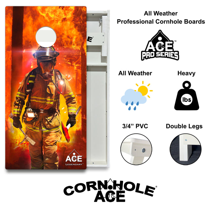 Firefighter Legendary Series - Cornhole Board Set - All Weather