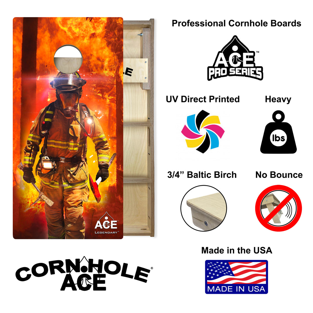 Firefighter Legendary Series - Cornhole Board Set - Professional