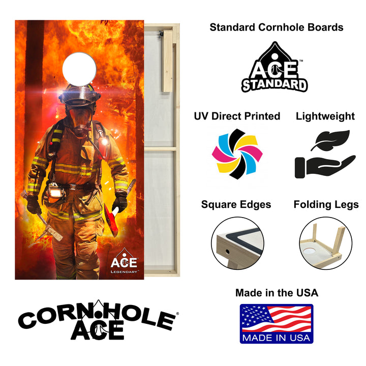 Firefighter Legendary Series - Cornhole Board Set - Standard