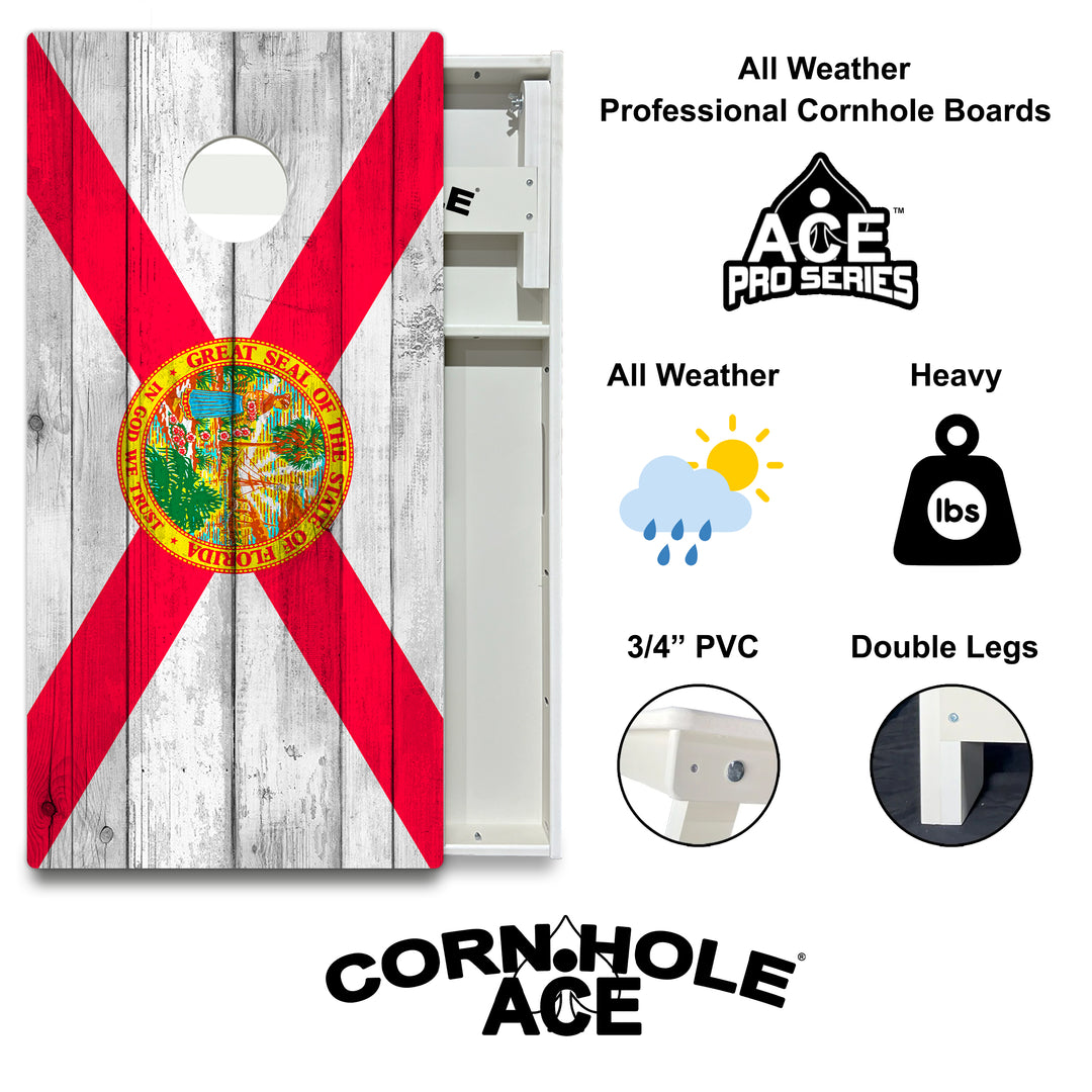 Florida State Flag - Cornhole Board Set - All Weather