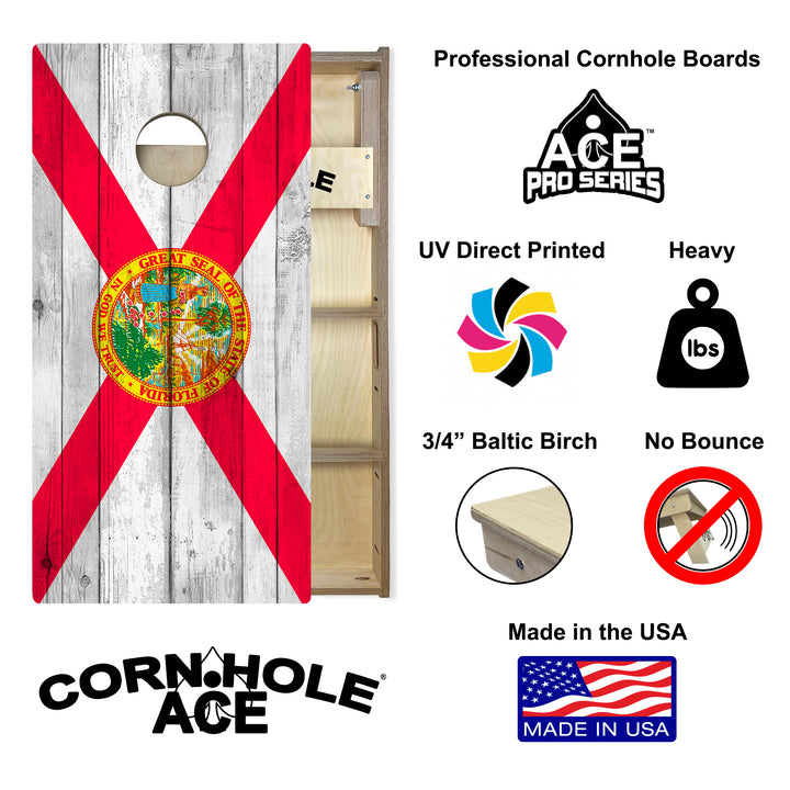 Florida State Flag - Cornhole Board Set - Professional